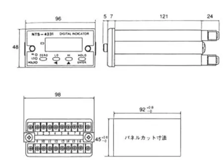 日本NTS-4231测力仪表尺寸图